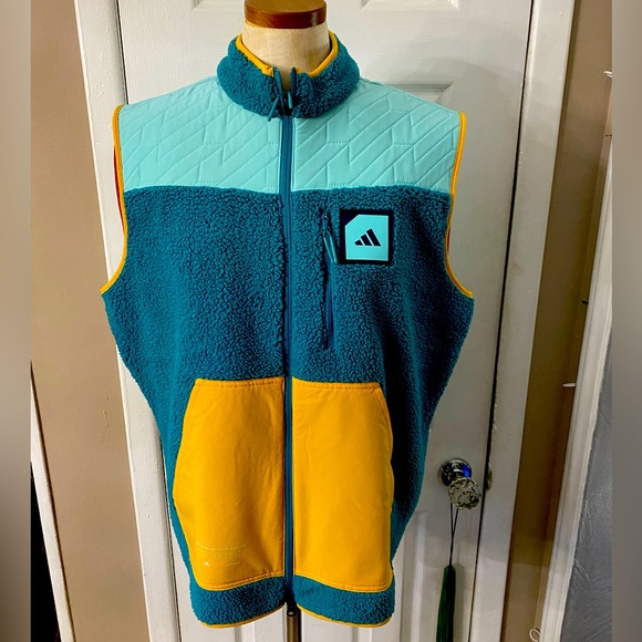 NWT Adidas [M] Adicross ADX Padded Fleece Vest - Picture 5 of 10